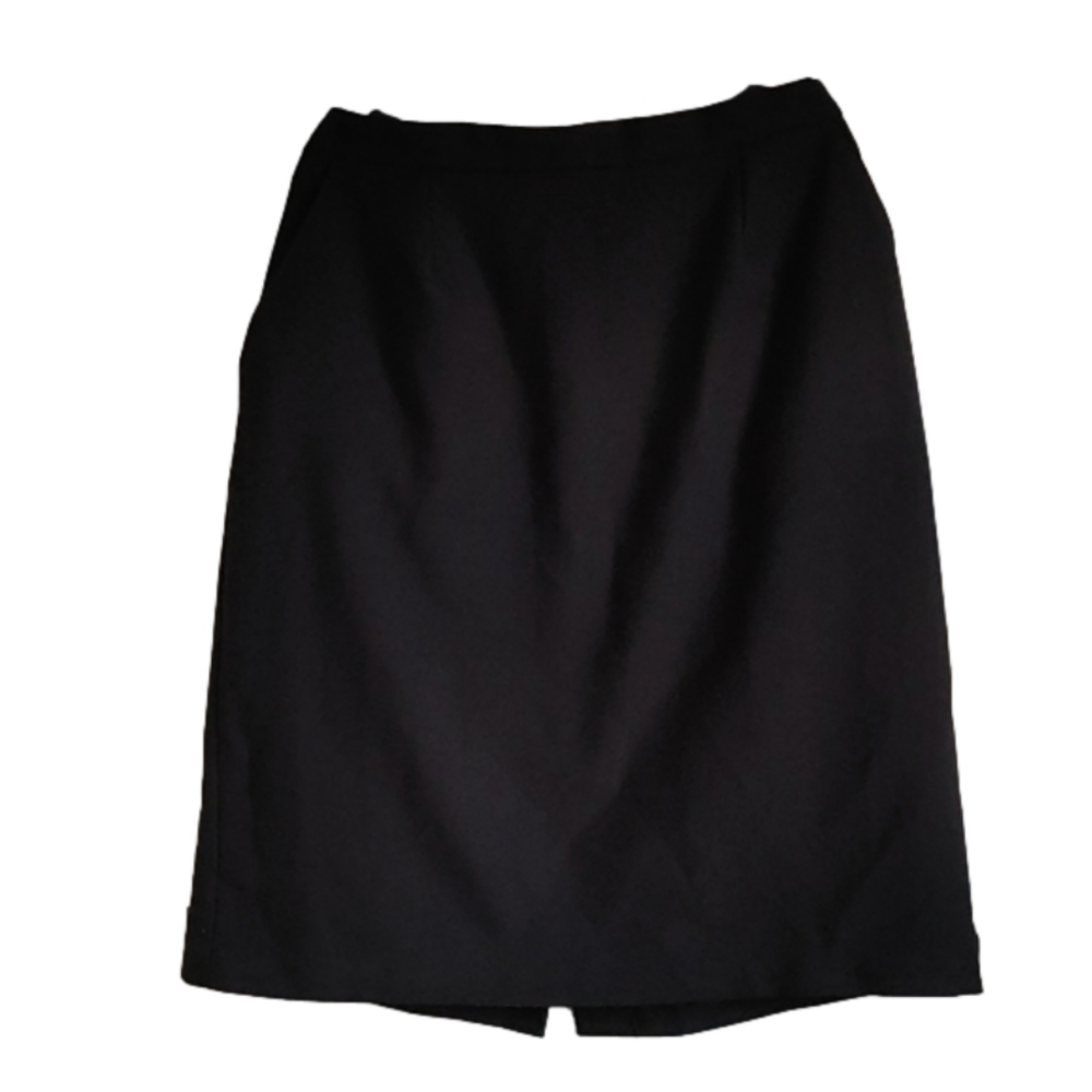 Mr. K Black skirt classic long black a-cut with pockets size 40